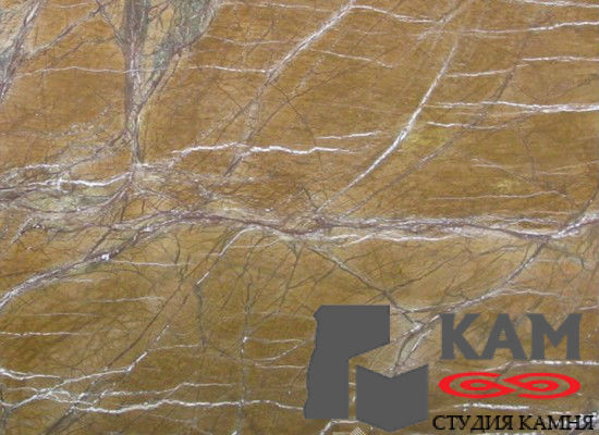 Натуральный камень мрамор Forest Golden (бежевый)