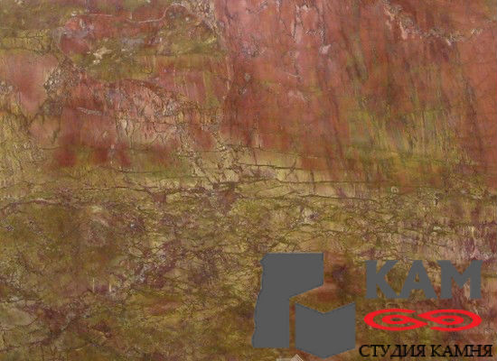 Натуральный камень мрамор Rosso Damasco